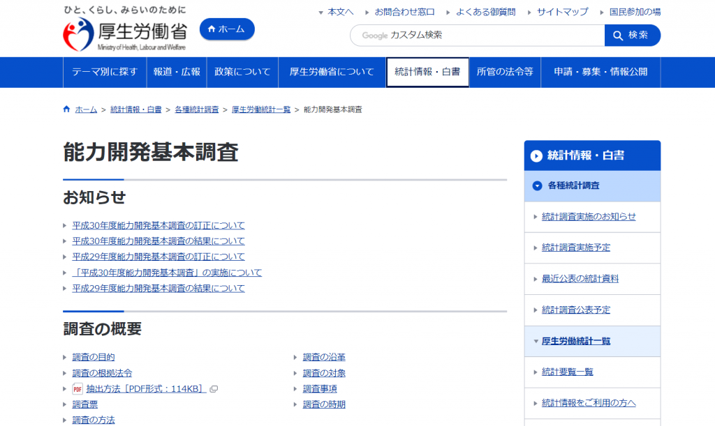 最頻出】能力開発基本調査は何年度版が出題されるのか？ | みんなで